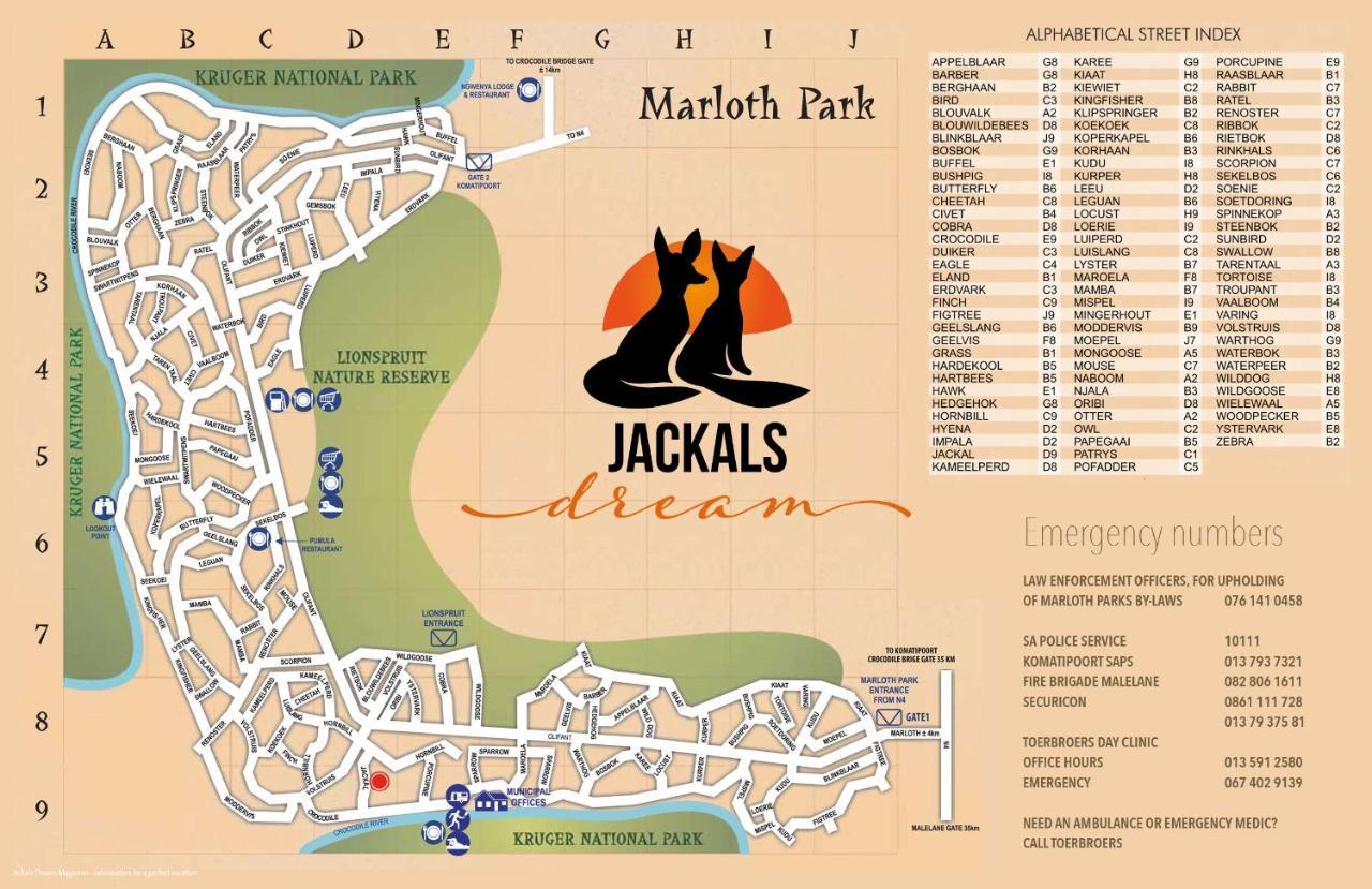Jackals Dream - Self Catering Villa bordering Kruger National Park Marloth Park Exterior foto